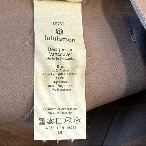 Lululemon Enlite Bra Weave High Support 32DD In Lunar Rock - Picture 7 of 8